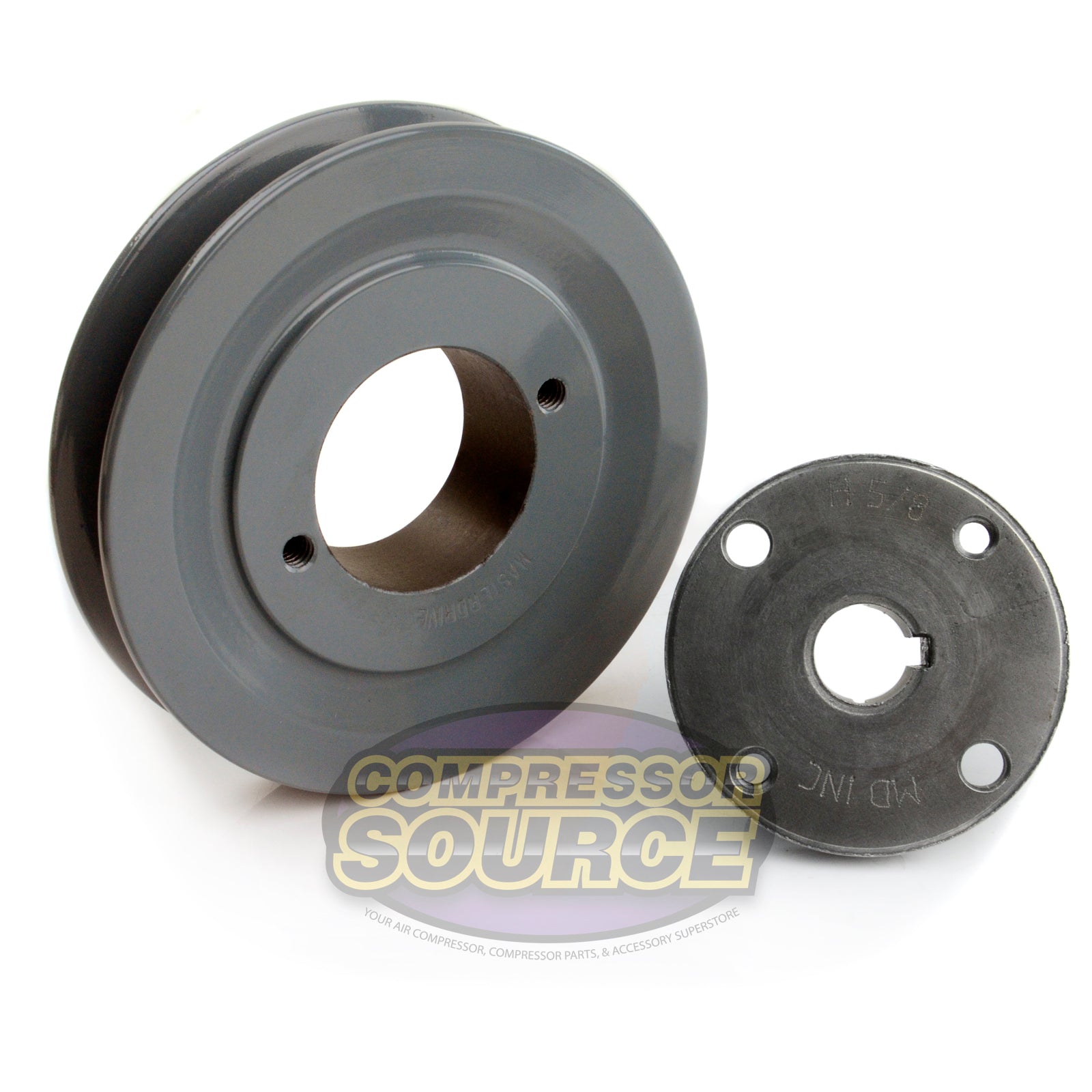 4.5" Single Groove A Section 4L Sheave with 5/8" (0.625") H-Style Split Taper Bushing - AK46H