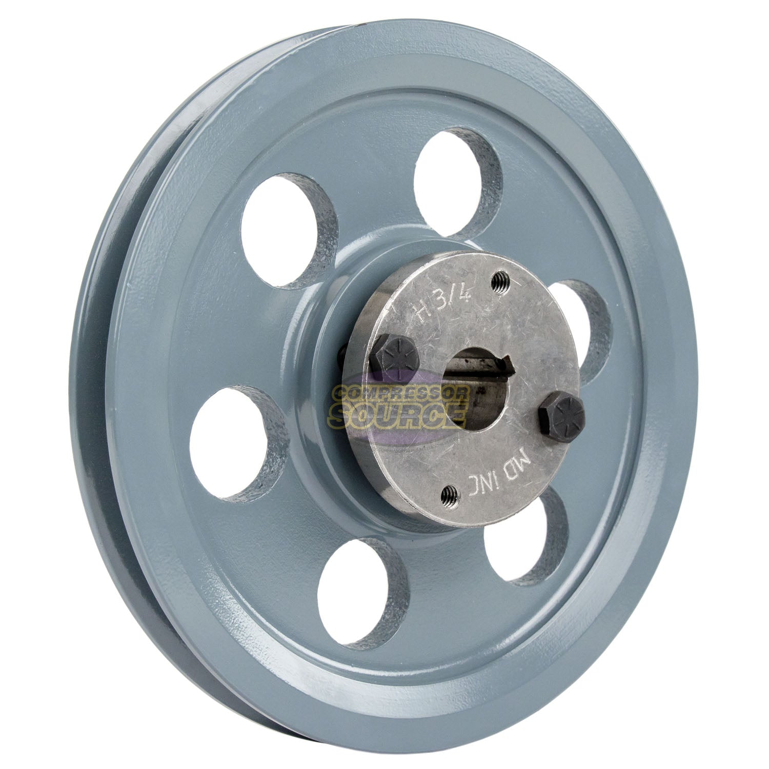 6.75" Single Groove A Section 4L Sheave with 3/4" (0.750") H-Style Split Taper Bushing - AK69H