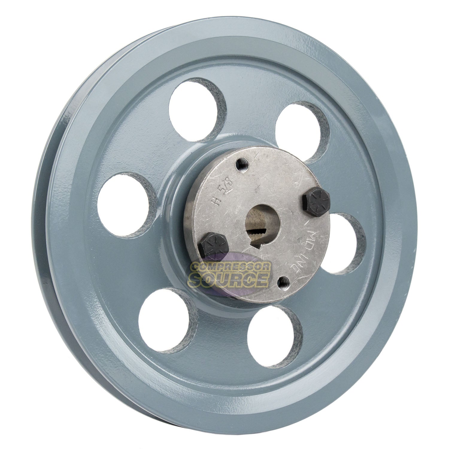 8.25" Single Groove A Section 4L Sheave with 5/8" (0.625") H-Style Split Taper Bushing - AK84H
