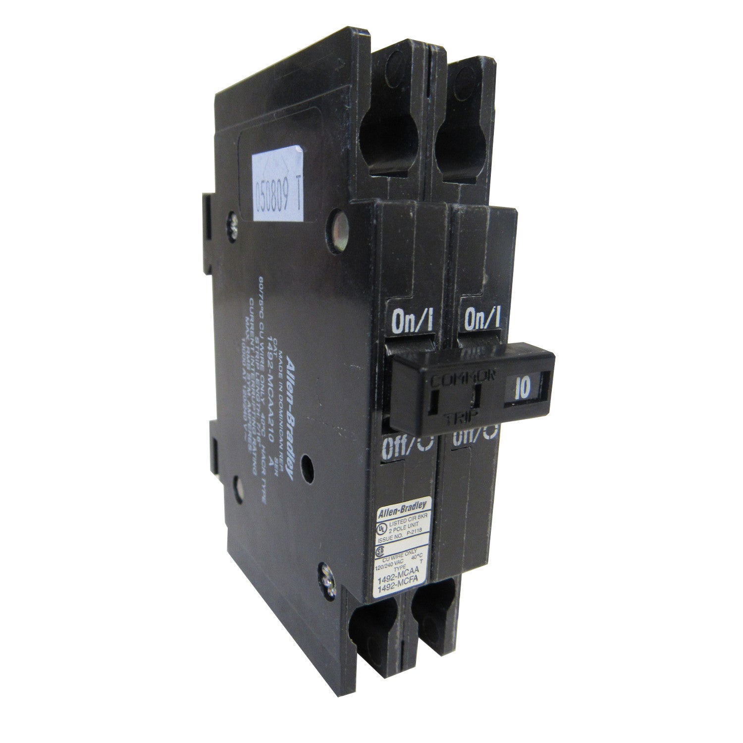 Allen-Bradley 1492-MCAA210 Circuit Breaker, 2 Pole, 10 Amp