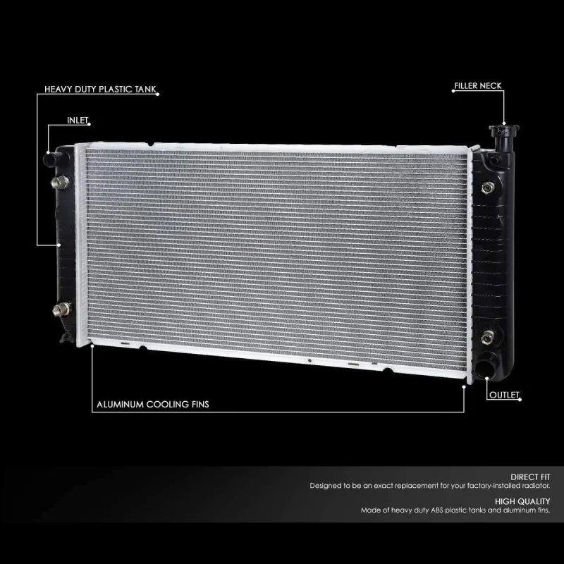 Aluminum Core Radiator 5.0L 5.7L 7.4L, DNA Motorin Aluminum Core Radiator