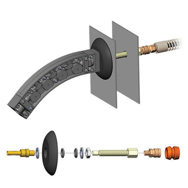 1-Way Up To 3" Adjustable Wall Kit WGM-WK-1-3