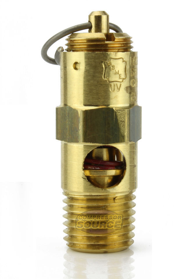 150 PSI 1/4" MNPT Pressure Relief Safety Pop Off Valve Brass AS250150