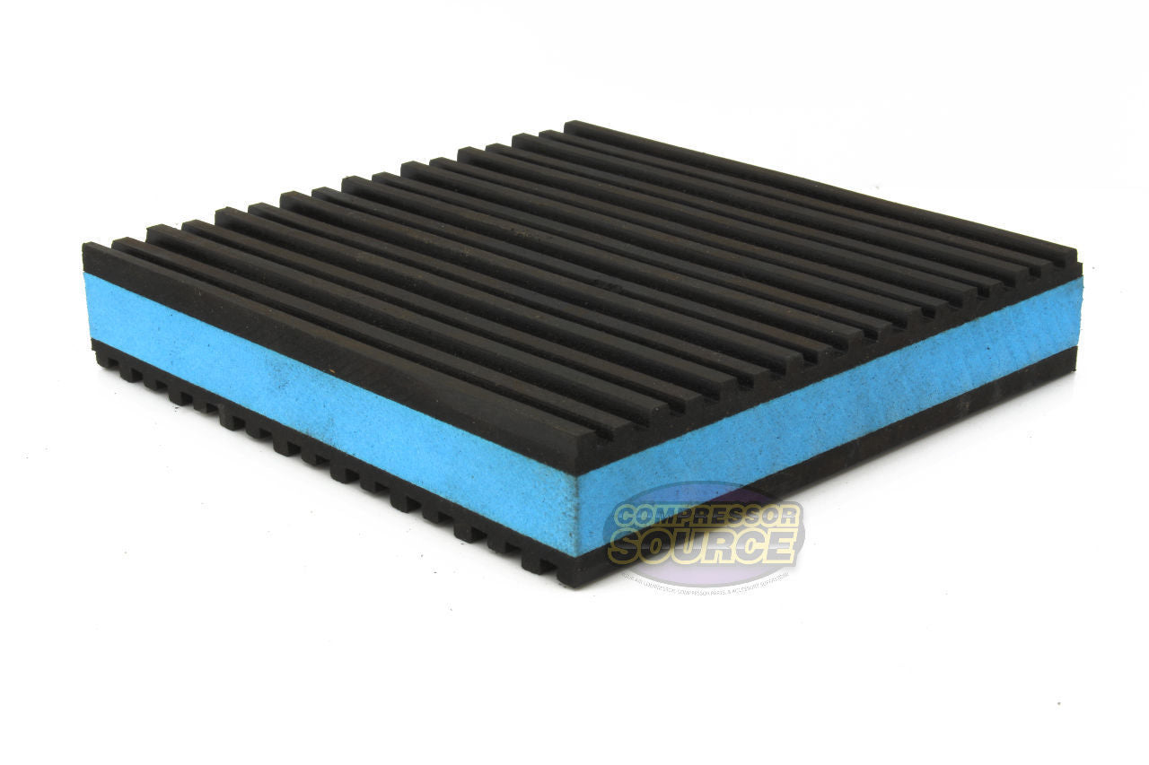 One Industrial Anti Vibration Pad 4" x 4" x 7/8" Thick Blue Composite Center B44