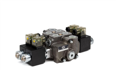 BSV-3 Sectional Control Valve Assembly, 2 Spool, 13 GPM, 4-way, 3-position, 24VDC