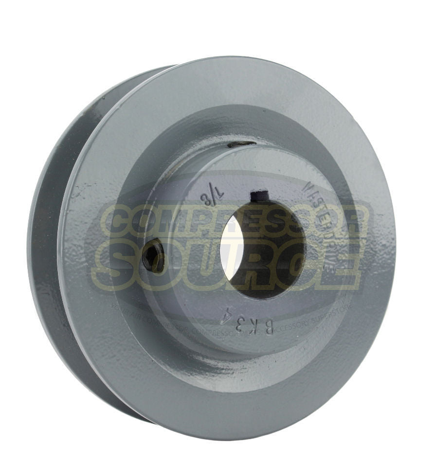 3.5" Single Groove B Section 5L Sheave with 7/8" (0.875") Keyed Bore - BK34