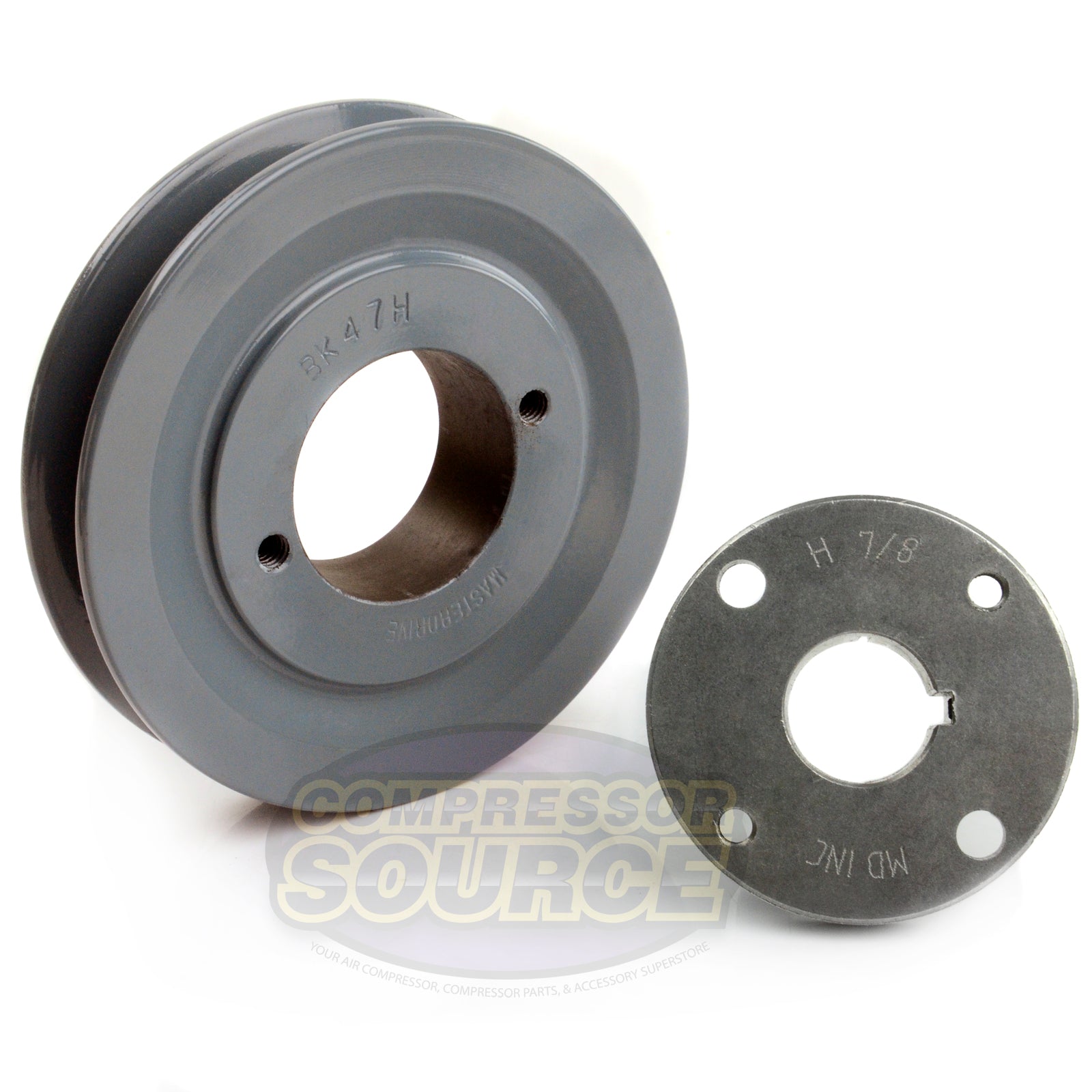 4.5" Single Groove Pulley fits B Section V-Belt 5L with 7/8" Sheave Bushing BK47H