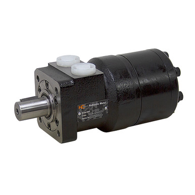 BM2 Hydraulic Motor: 24.4 CID, 1” Straight Woodruff Key Shaft, 4-Bolt Flange, 943 PSI, Parallel SAE 10 Ports