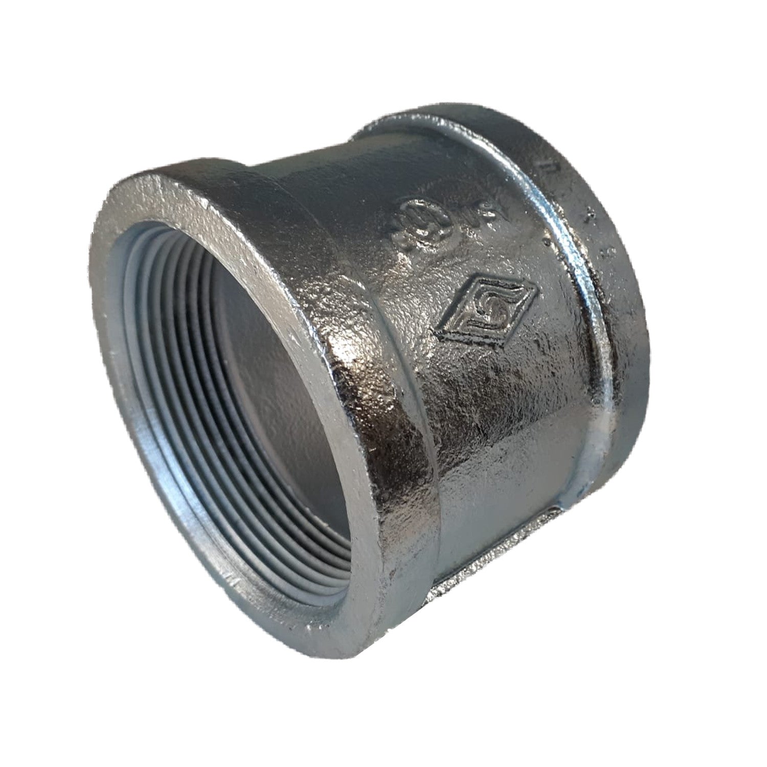 BMI 1-1/4 Inch NPT Galvanized Straight Coupling, 150#, UL/FM