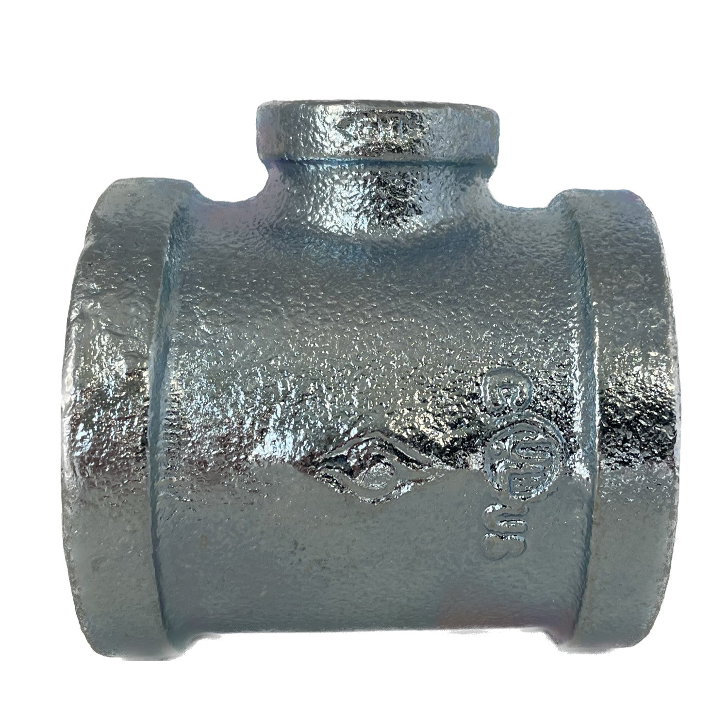 BMI 2" x 1/2" x 2" NPT Galvanized Reducing Tee, UL/FM