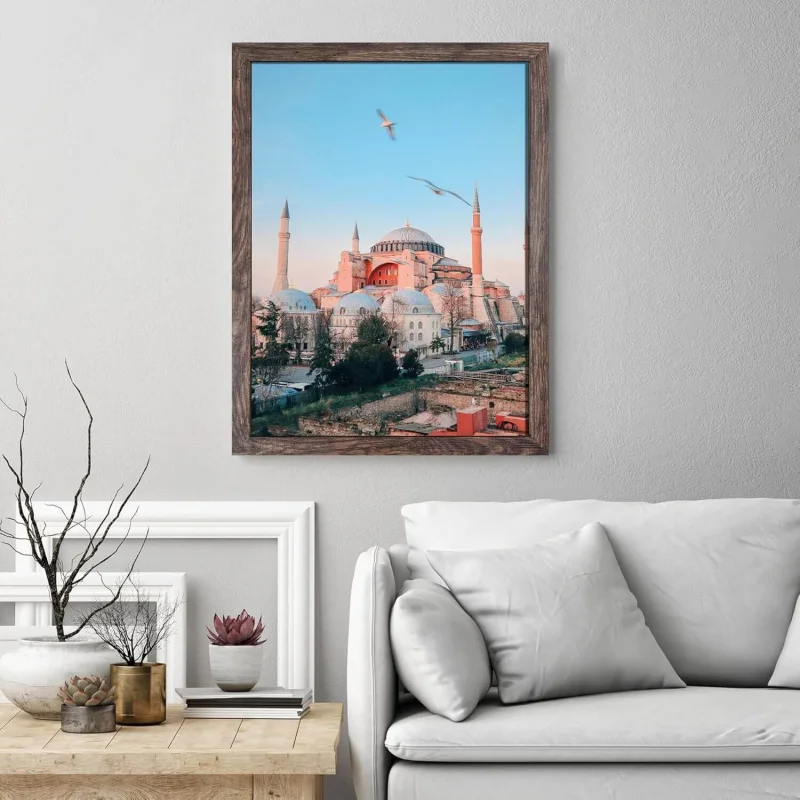 Brown 18×24 Poster Frame Engineered Wood Wall Decor with Acrylic Sheet