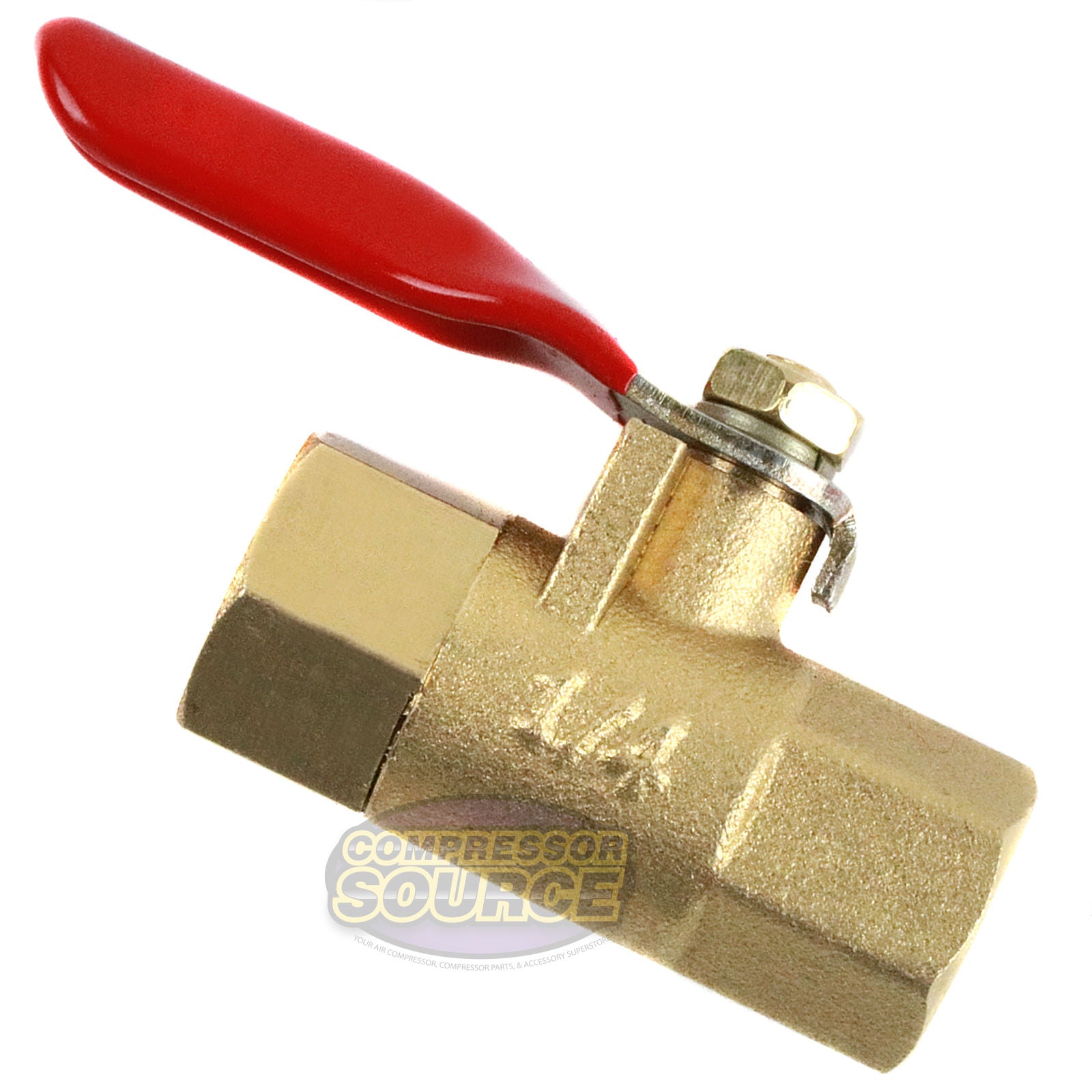 1/4" FNPT Brass Ball Valve Water Moisture Air Tank Drain Shut Off