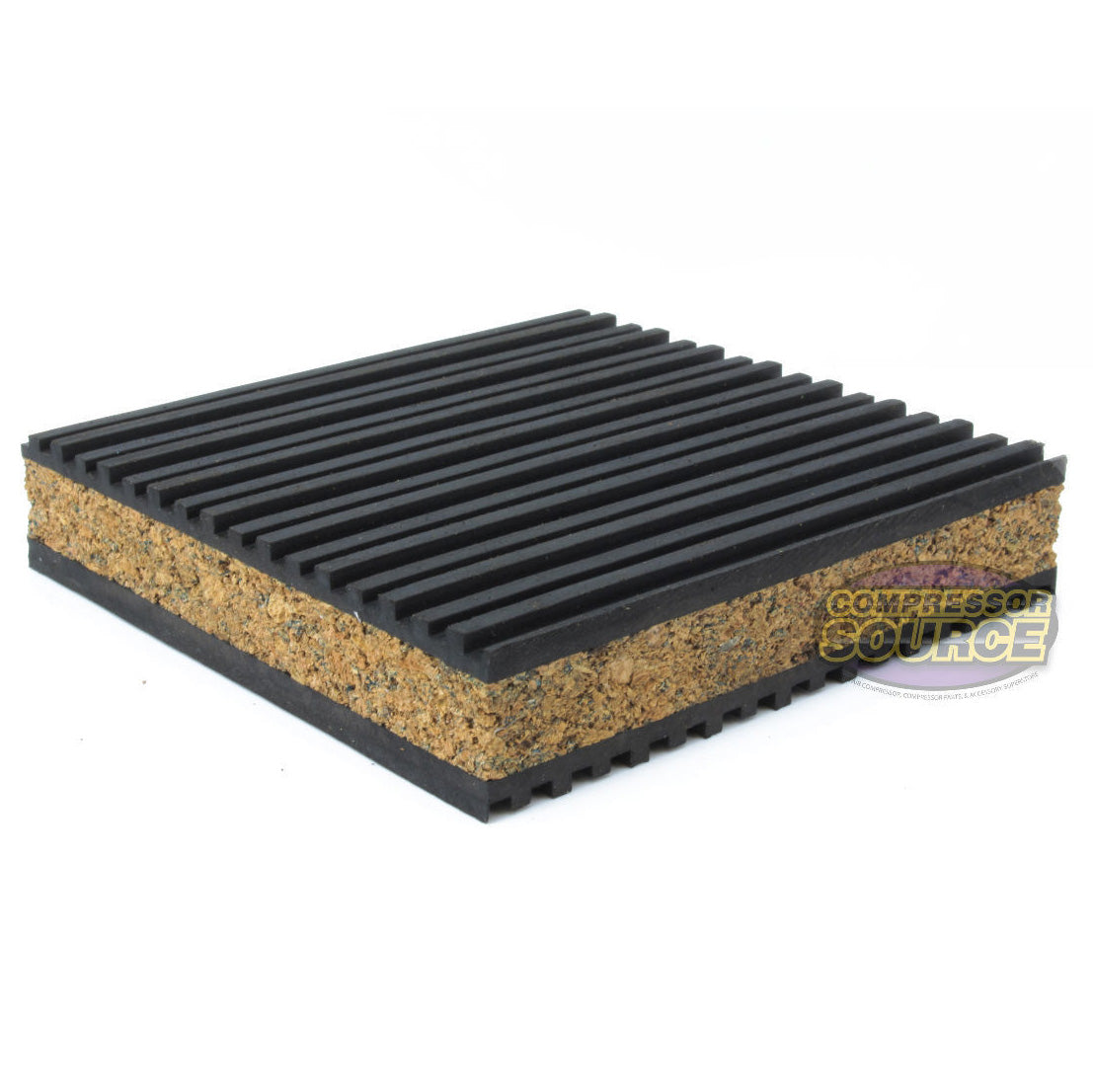 Anti Vibration Isolation Pad Rubber Cork Dampener 4x4 7/8" Home Audio HVAC