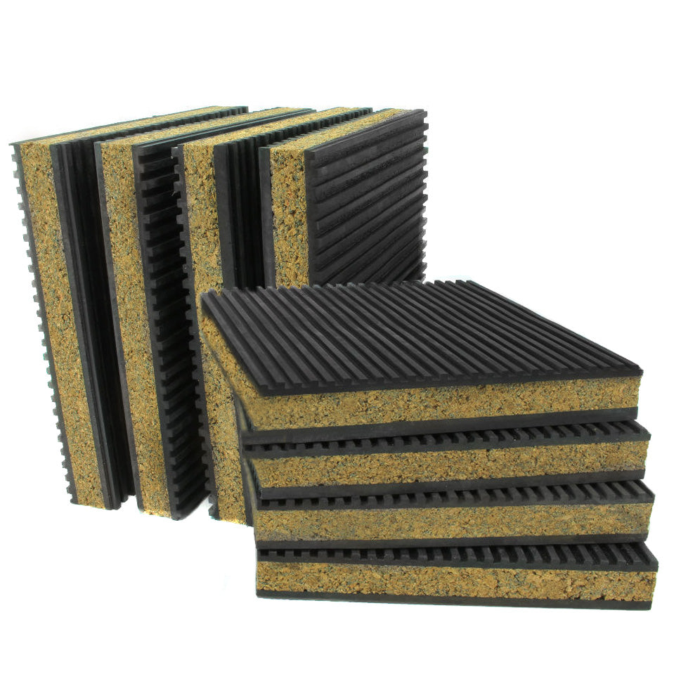 8 Pack Anti Vibration Pad Isolation Dampener Isolation 6x6x7/8 Rubber/Cork