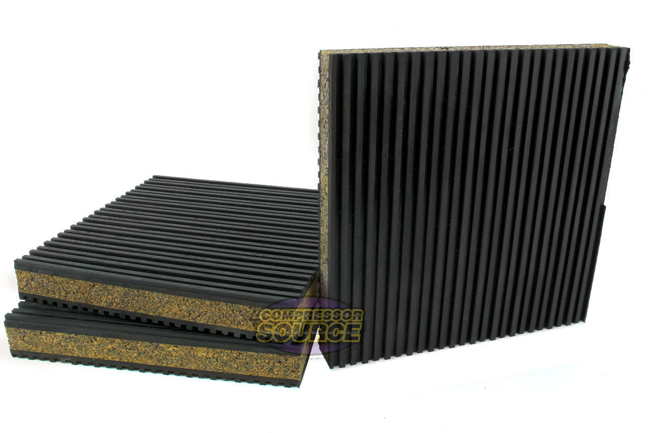 3 Pack Anti Vibration Pad Isolation Dampener Isolation 6x6x7/8 Rubber/Cork
