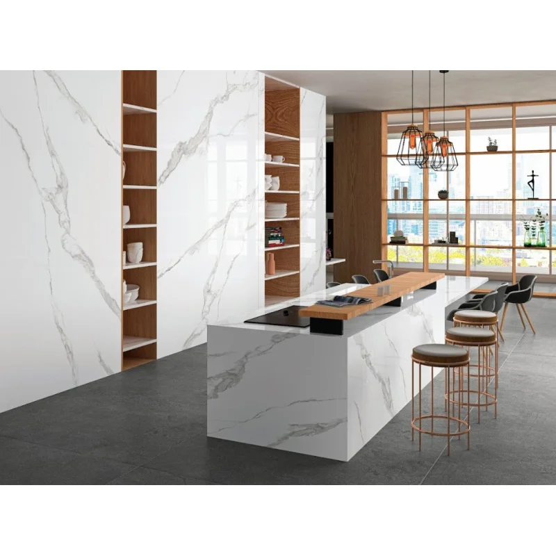 Calacatta Blanco 80×240 (31.49″ x 94.4″) Porcelain Slab 15mm Thick20.66 sqft/f