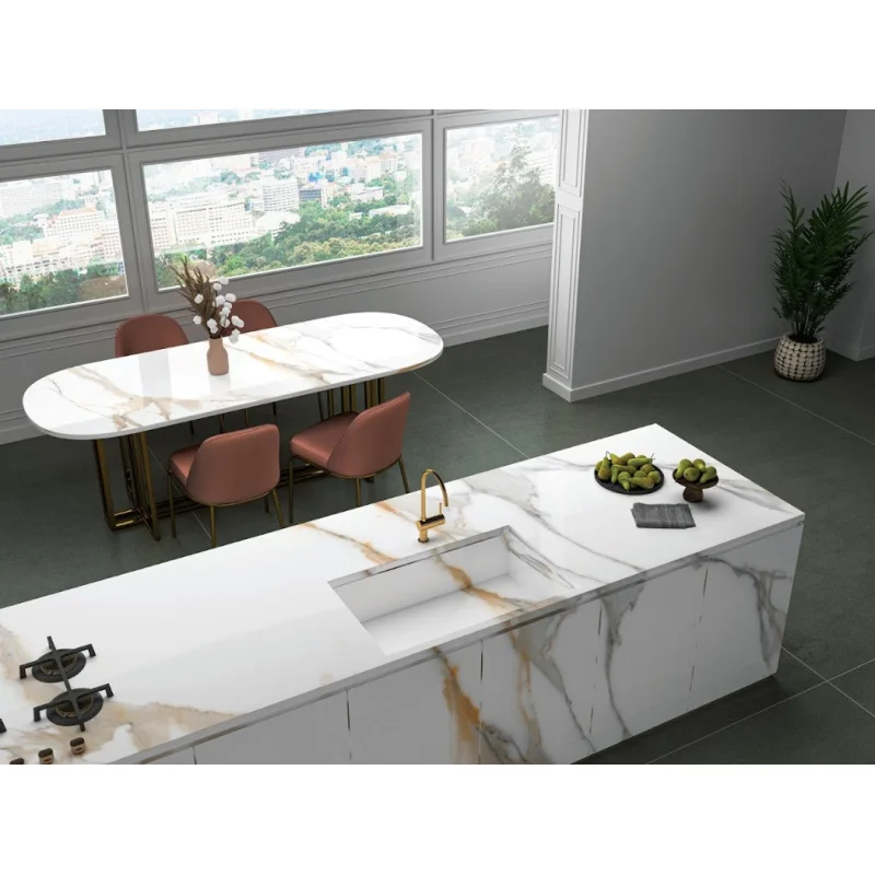 Calacatta Imperio 80×240 (31.49″ x 94.4″) Porcelain Slab 15mm Thick20.66 sqft/f