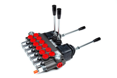 22 Series 10 GPM Directional Control Valve, 6 Spool, 4 Way 3 Pos, Tandem
