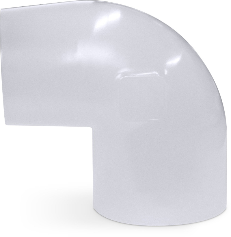 Tapered 2" Clear Anti-Static Vacuum Hose Elbow