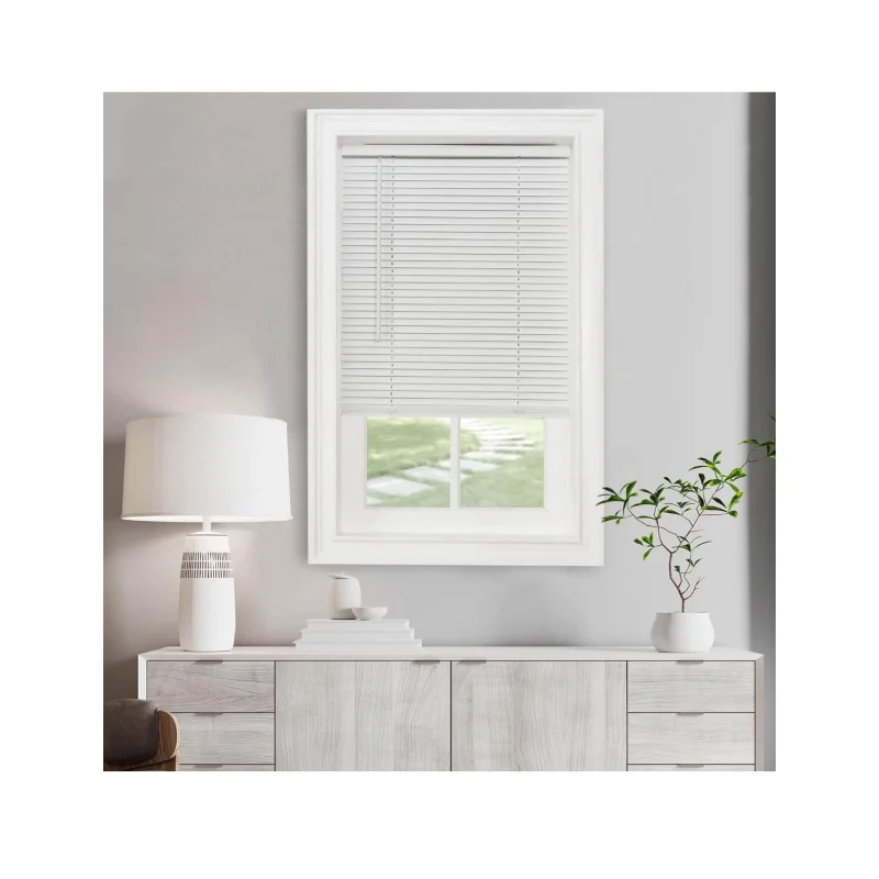Cordless Light Filtering Mini Blind Alabaster