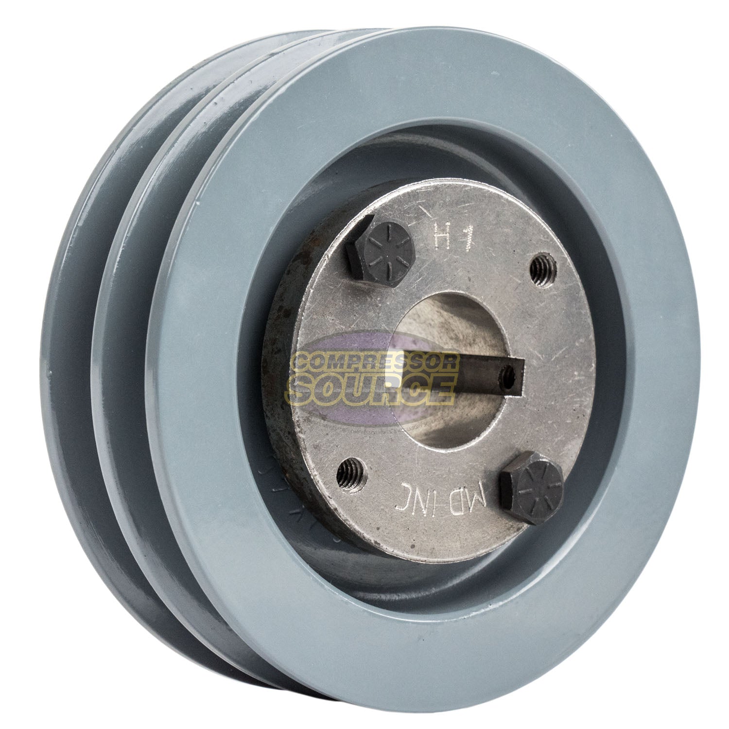 4" Double Groove A Section 4L Sheave with 1" H-Style Split Taper Bushing - 2AK41H