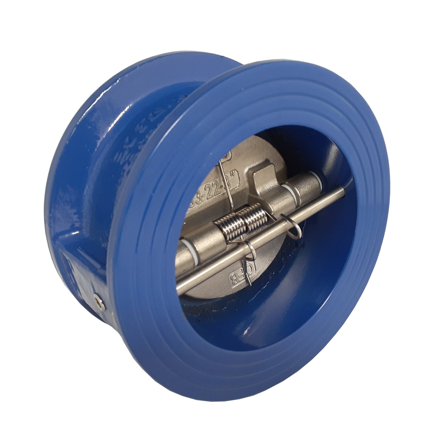 6 Inch Dual Plate Carbon Steel Wafer Style Check Valve, Viton Seat