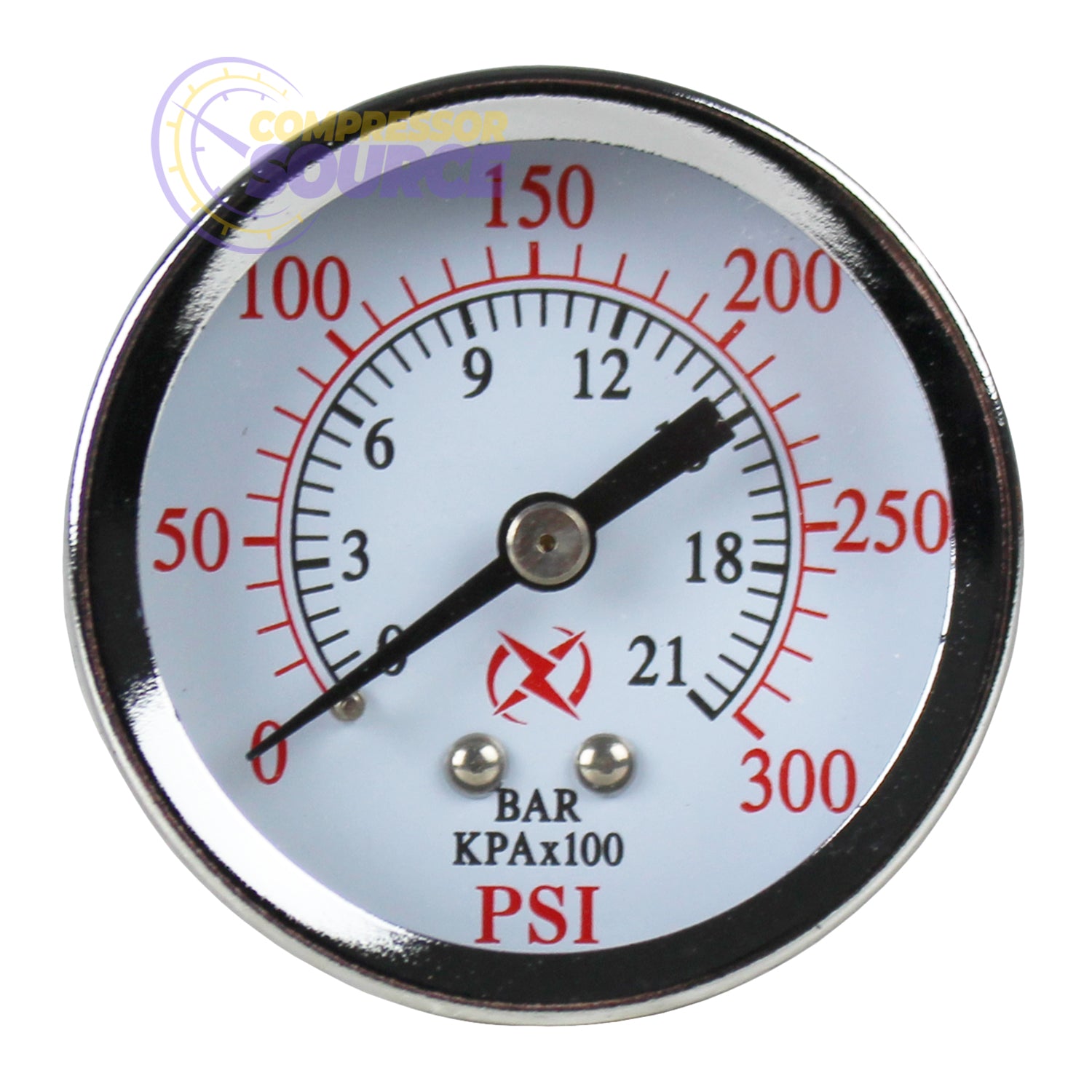 2" Face 1/4" NPT 0-300 PSI Pressure Gauge Back Mount