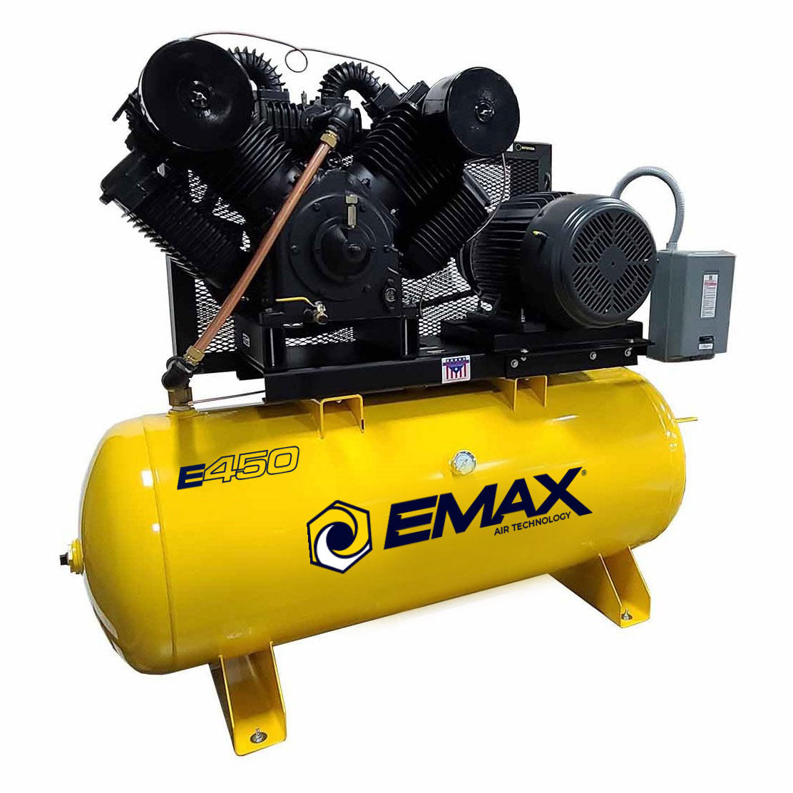 EMAX 20 HP 120 Gallon 82 CFM @ 100 PSI Air Compressor 3 Phase 2 Stage EP20H120V3-460