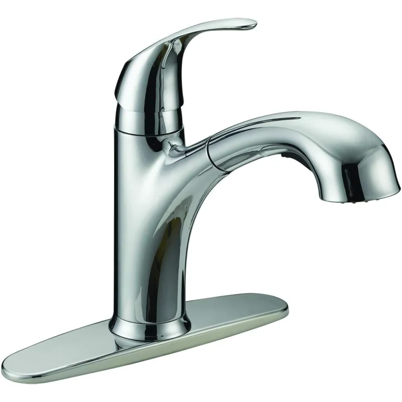 Ez-Flo Single Lever Pull-Out Kitchen Faucet Chrome 10203