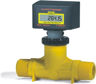 Blue-White RB-200MI-GPM4, 20 to 200 GPM, 2'' MNPT Paddlewheel Flowmeter, F-1000 Series