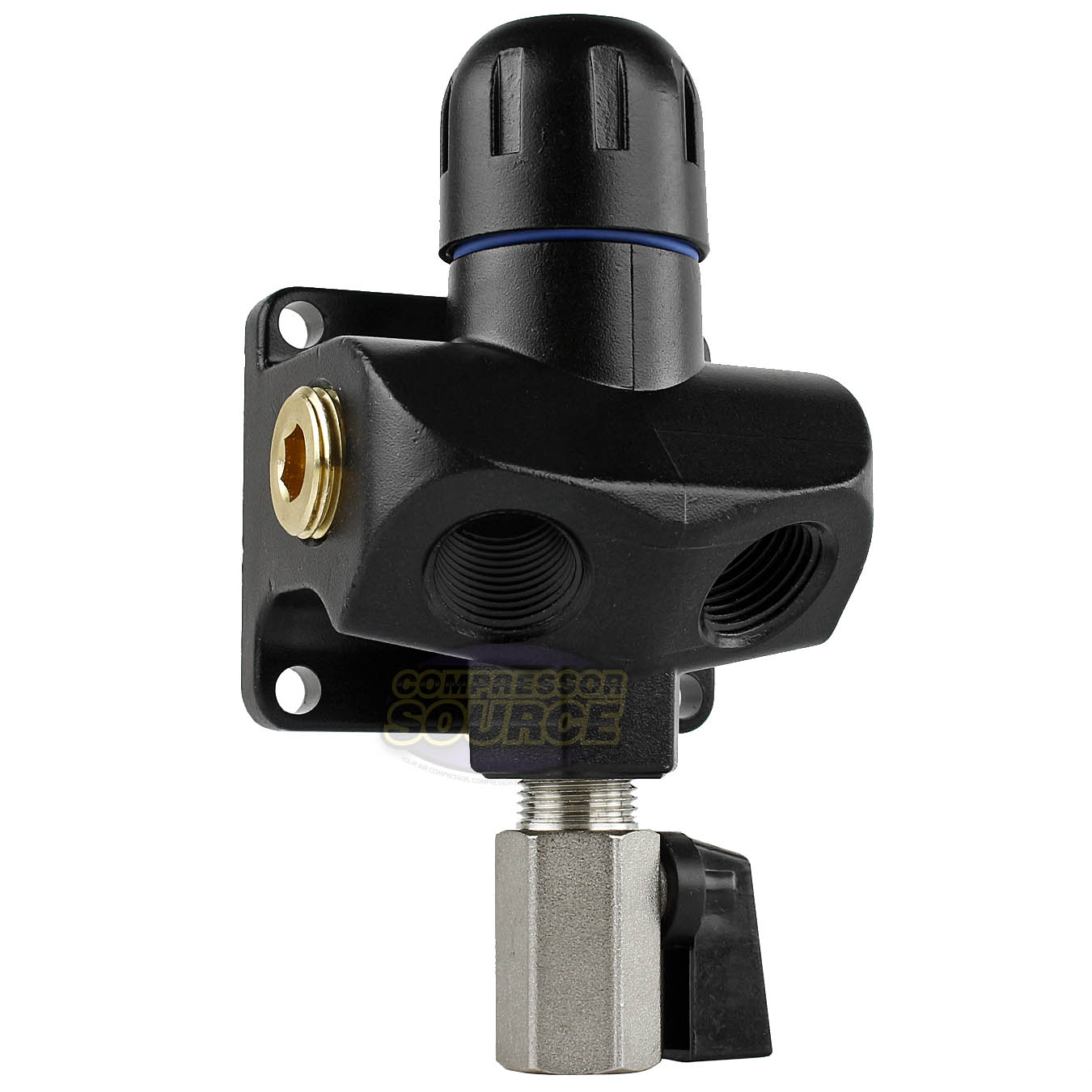 RapidAir Fastpipe 3/4" Wall Outlet with 1/2" NPT Ports Aluminum F1024