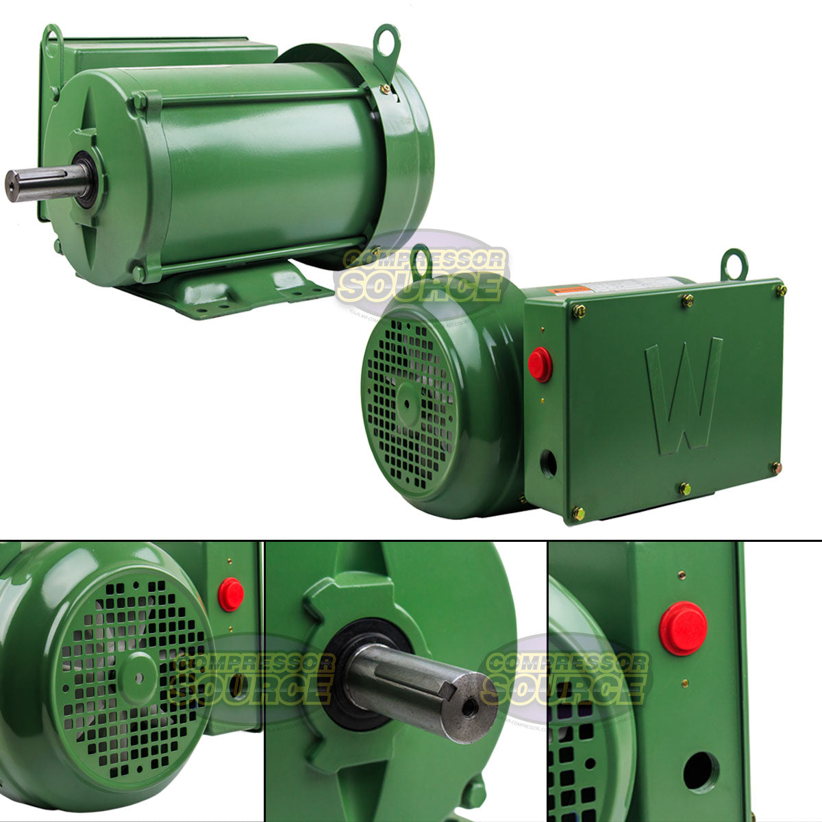5 HP 1 Phase Farm Duty Electric Motor 1769 RPM 184T Frame 208-230V TEFC FD5-18-184T