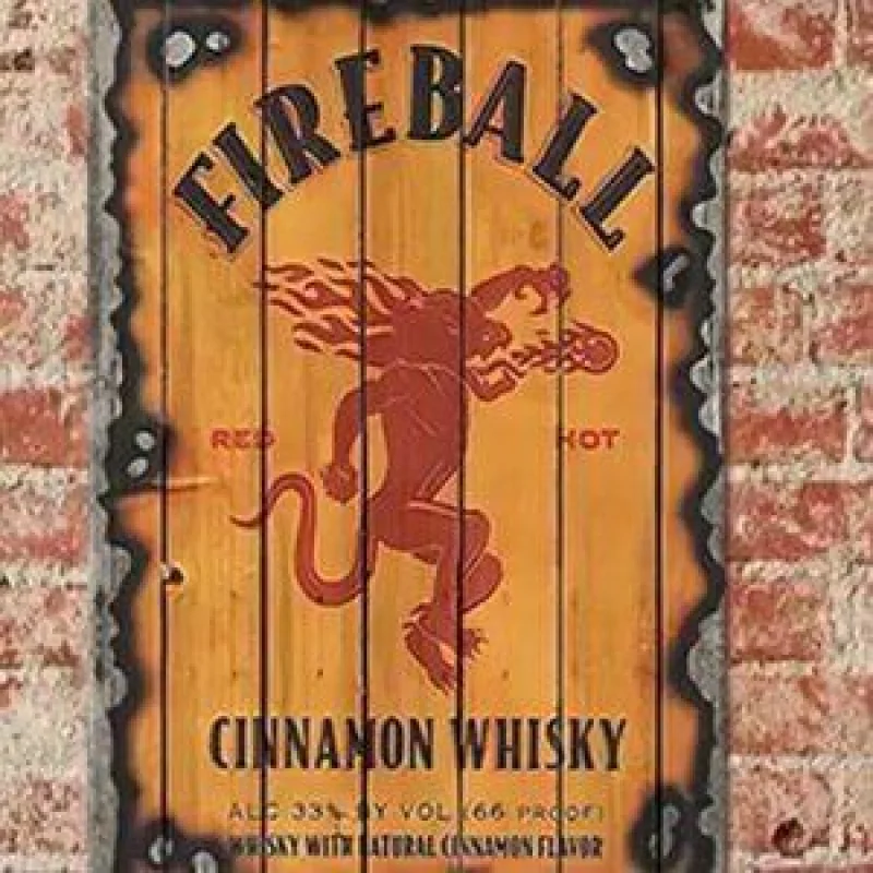 Fireball Cinnamon Whisky Signage 12×8