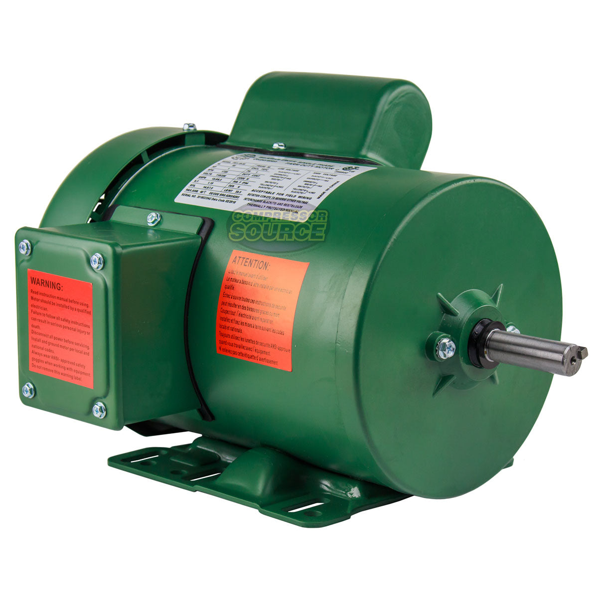 1 HP 1 Phase Farm Duty Electric Motor 1725 RPM 56 Frame 115-230V TEFC FM1-18-56