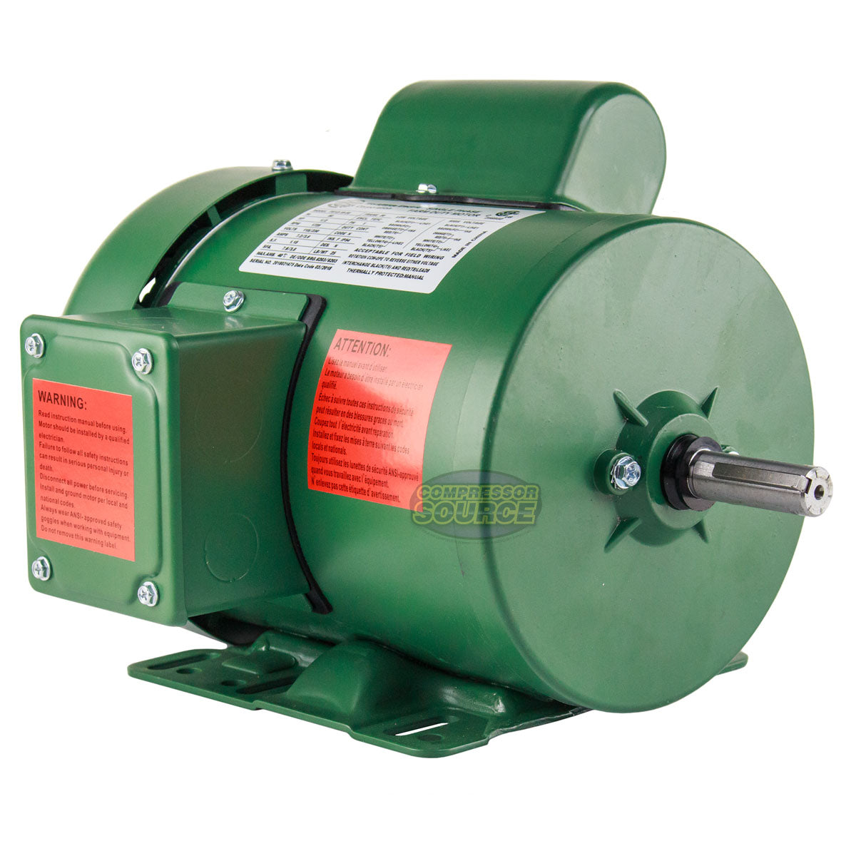 1/2 HP 1 Phase Farm Duty Electric Motor 1725 RPM 56 Frame 115-230V TEFC FM12-18-56