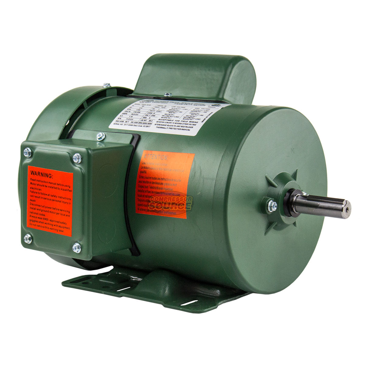 3/4 HP 1 Phase Farm Duty Electric Motor 1725 RPM 56 Frame 115-230V TEFC FM34-18-56