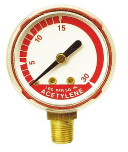 Uniweld - Red Steel Gauge - 30PSI