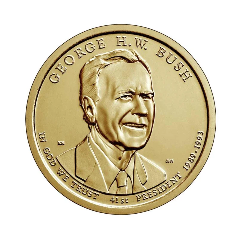 George H.W. Bush Presidential 1 Dollar Coin 2020 Denver (D) Mint Uncirculated Limited Supply “Includes Plastic Coin Holder