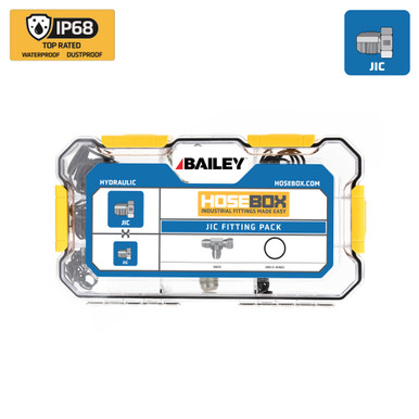 Hose Box, JIC TEES: O-RINGS Fitting Pack, 4 Tees, 150 ORB O-rings- 90 Durometer, Model #HBE2001-004