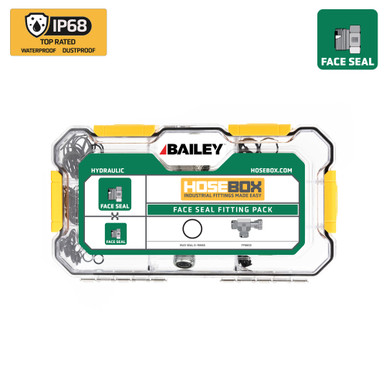 Hose Box, Face Seal: Tees- O-RINGS Fitting Pack, 4 Tees, 150 ORFS O-rings-90 Durometer, Model #HBE2002-004