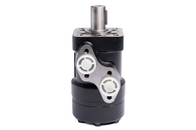 BM1 Hydraulic Motor: 9.76 CID, 1" Straight Parallel Key Shaft, 435 PSI, 4-Bolt Flange, Staggered SAE 10 Ports