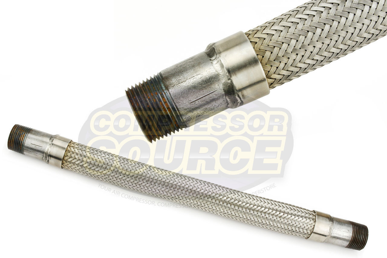 1" x 18" Stainless Steel Compressed Air Line Metal Flex Hose Tubing HCS-1018