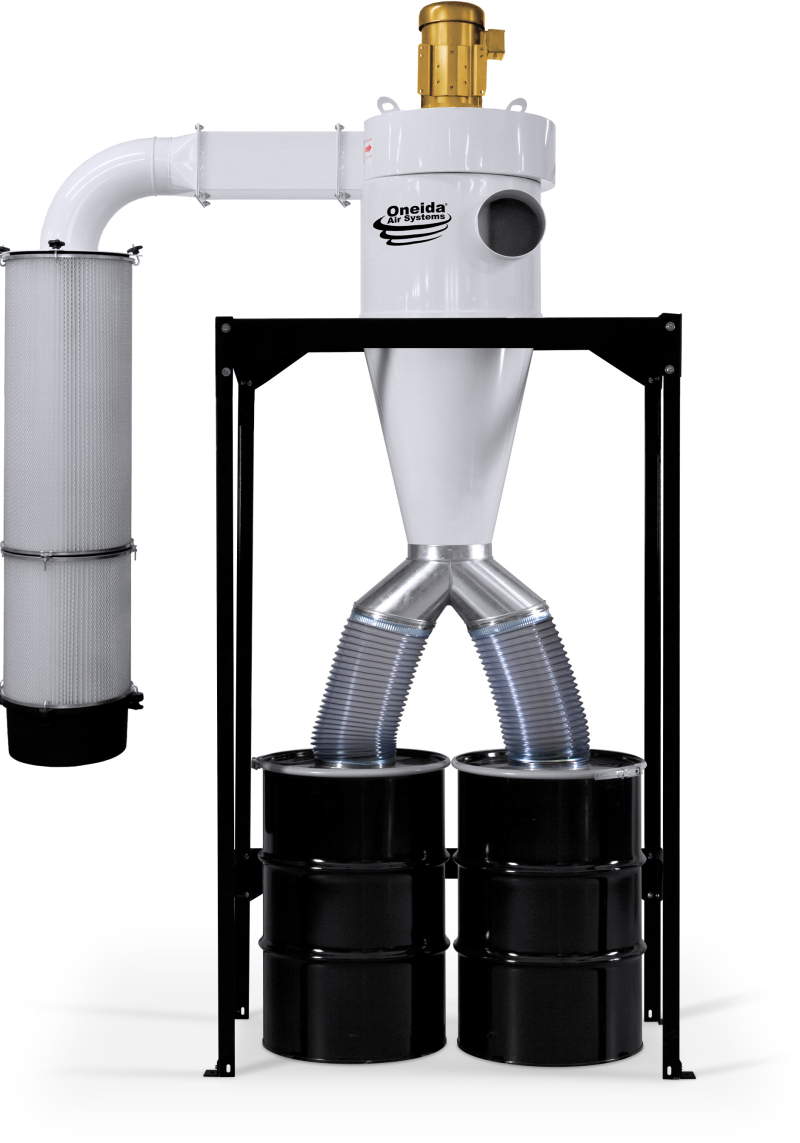 5hp 460V High Vacuum 110 Gal. Freestanding Cyclone Dust Collector