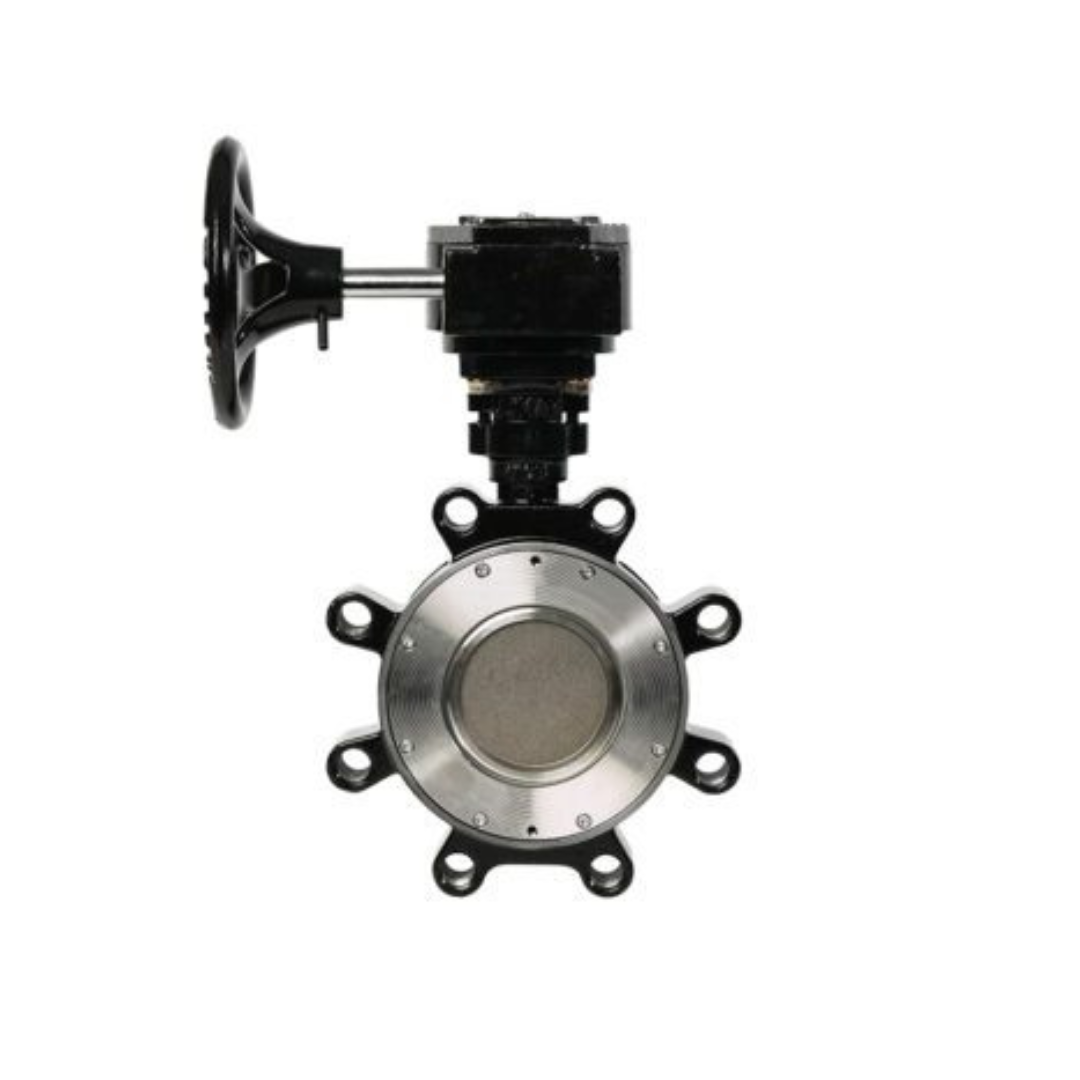 Jomar 600-12H3SSRG 12 Inch Lug Style High Performance Butterfly Valve, Stainless Steel Body, Dual Offset Stainless Steel Disc with RPTFE Seat and Gear Operator, Class 300