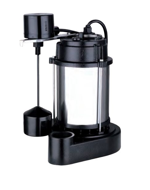 PRM 1/3 HP SS Submersible Sump Pump + SJE Vertical Switch, 115V, 1-Phase, 1-1/2in. NPT