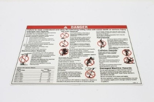Genie Lift Part # 114011GT - DECAL,DANGER-GENERAL SAFETY***, EA