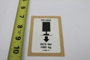 Genie Lift Part # 114204GT - DECAL,LABEL,OUTRIGGER LD 3268, EA