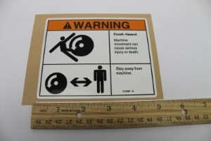 Genie Lift Part # 114365GT - DECAL,BODYCRUSH,ROLLING MACHIN, EA