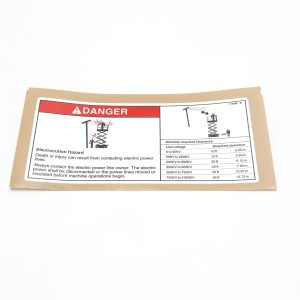 Genie Lift Part # 114385GT - DECAL,DANGER,ELEC HAZARD,GS, EA