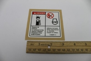 Genie Lift Part # 114258FRGT - DECAL,DANGER,EXPLOSION,NO SMOK, EA